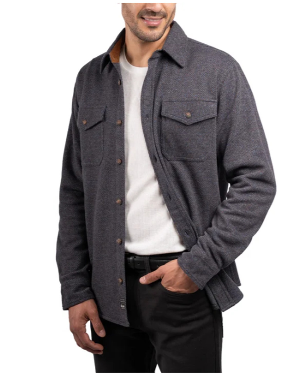 Jachs Men's Flannel Shirt Heavyweight Blue Size S